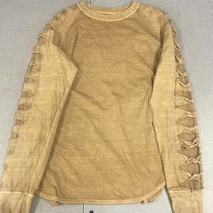 Long Sleeve Tan T-shirt
